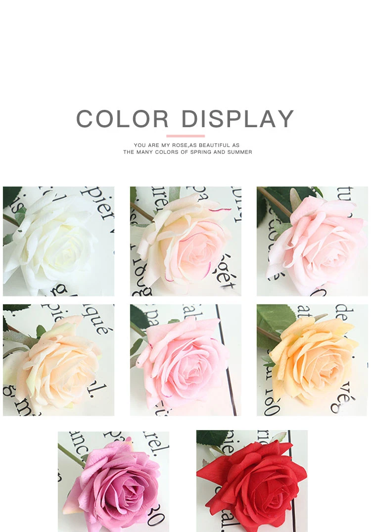 Hot Sale Artificial Flowers Bouquet Decorations Wedding Home Office Decorative Silk Plastic Flower Bouquet