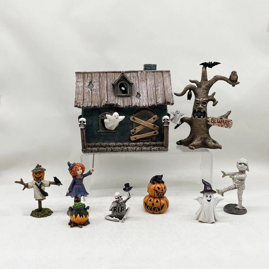 Resin Halloween Miniature Figurines Halloween Gift Decoration for Kids DIY