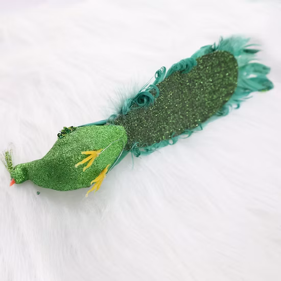 Kreative handgemachte Pfauenfeder Rasenfigur Ornament Tier Vogel Garten Vogel Dekoration