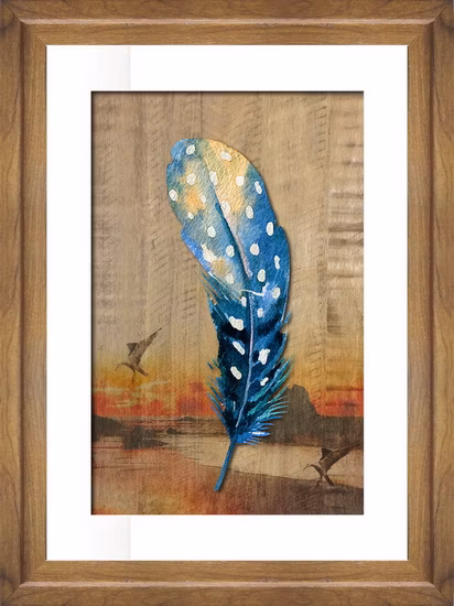 Federfell Abstrakt PS Gerahmtes Bild Benutzerdefinierte Leinwand Wandkunst Malerei Günstige Home Hotel Dekor Moderne Künstlerische Vintage Retro
