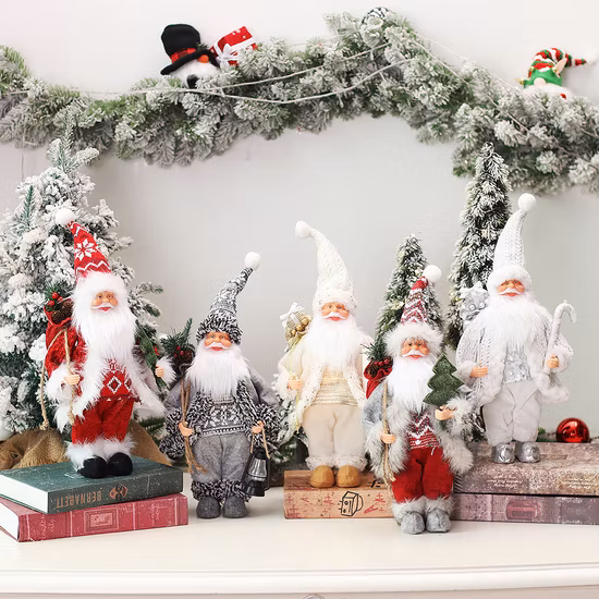 Fabrikverkauf Keramik Festival Craft Weihnachtsmann mit LED-Licht für Weihnachtsdekoration